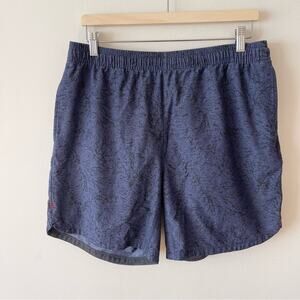 Rhone Shorts Mens Size L Navy Mako Pull On Drawstring Stretch Nylon Blend Gym